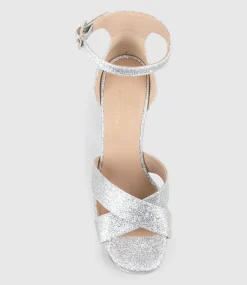 Raine100 Crossover Platform Sandal In Silver
