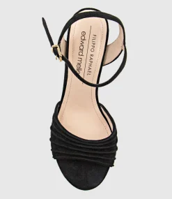Regal125 Extra High Platform Sandal In Black Suede