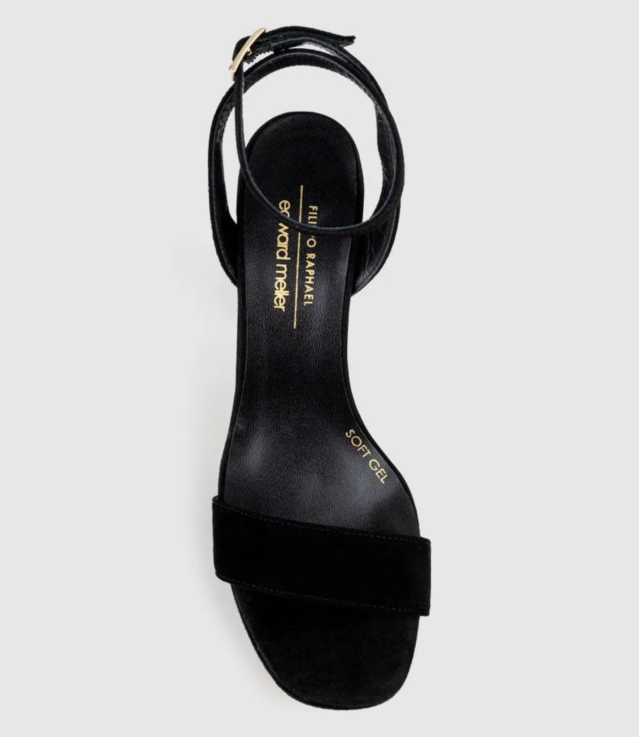 Relia115 Ankle Wrap Platform Sandal In Black Suede