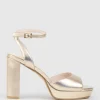 Rena100 Open Toe Platform Sandal In Rosegold
