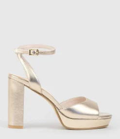 Rena100 Open Toe Platform Sandal In Rosegold