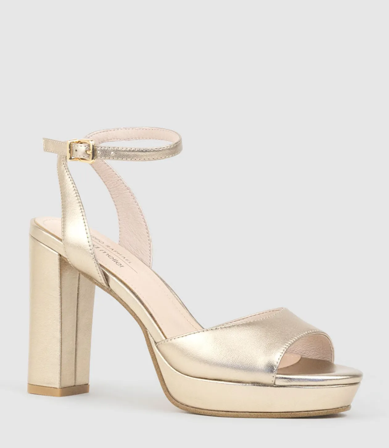 Rena100 Open Toe Platform Sandal In Rosegold