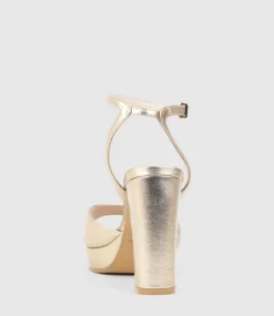 Rena100 Open Toe Platform Sandal In Rosegold
