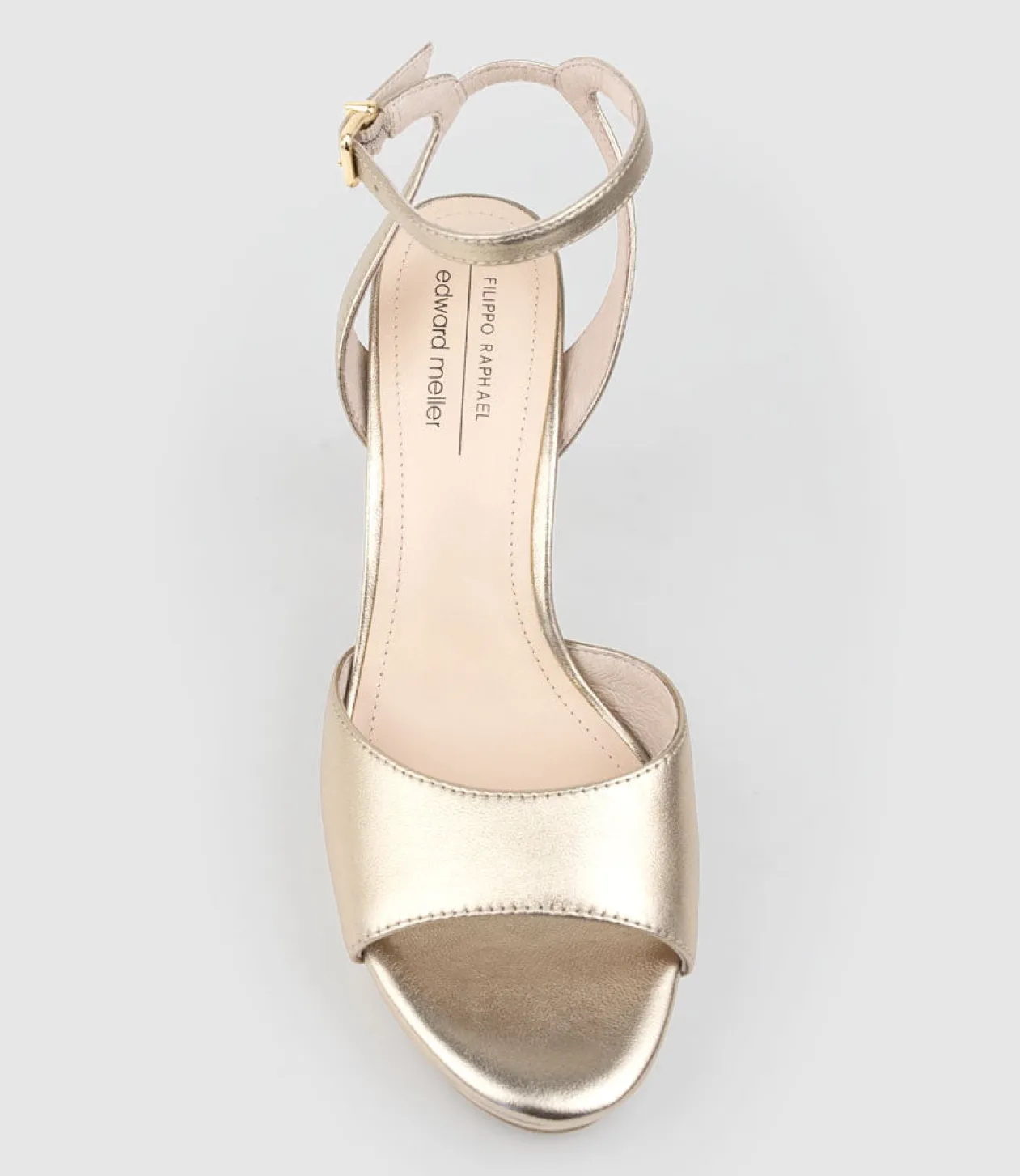 Rena100 Open Toe Platform Sandal In Rosegold