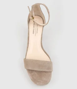 Resdin80 Single Strap Platform Sandal In Nude Suede