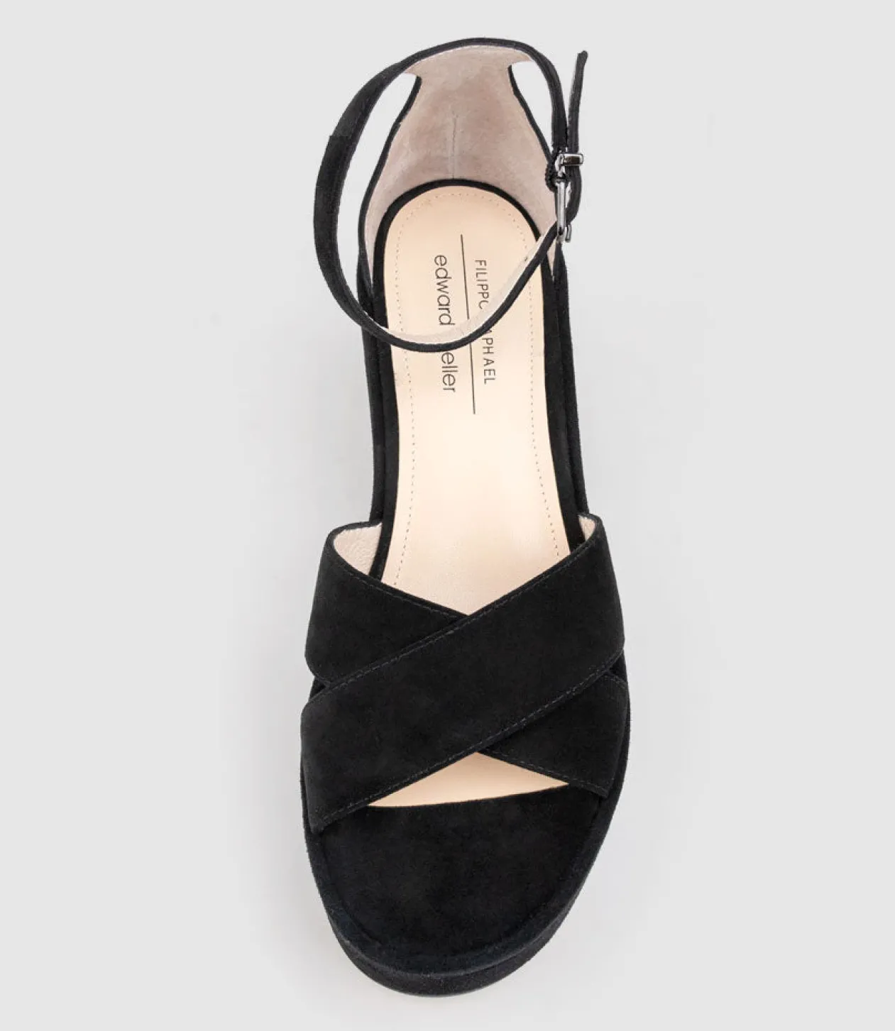 Retro90 Exaggerated Platform Sandal In Black Suede