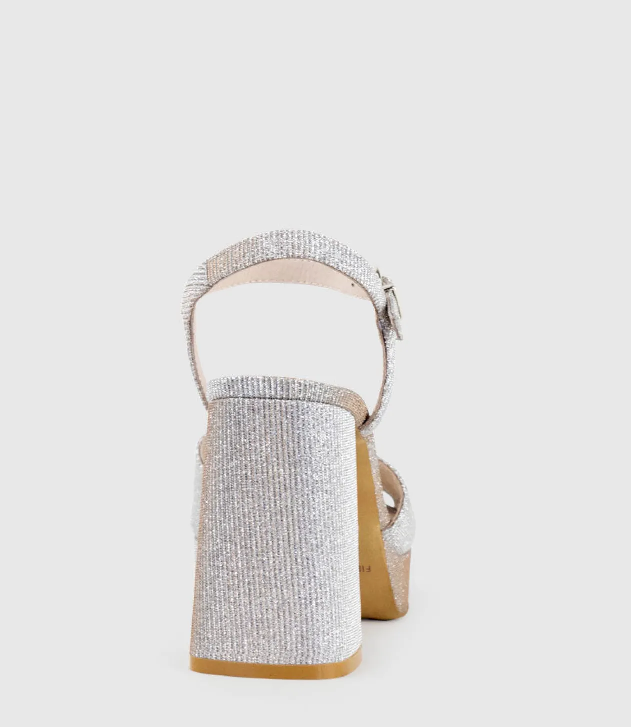 Rhiana95 V Throat Platform Sandal In Silver Ritz