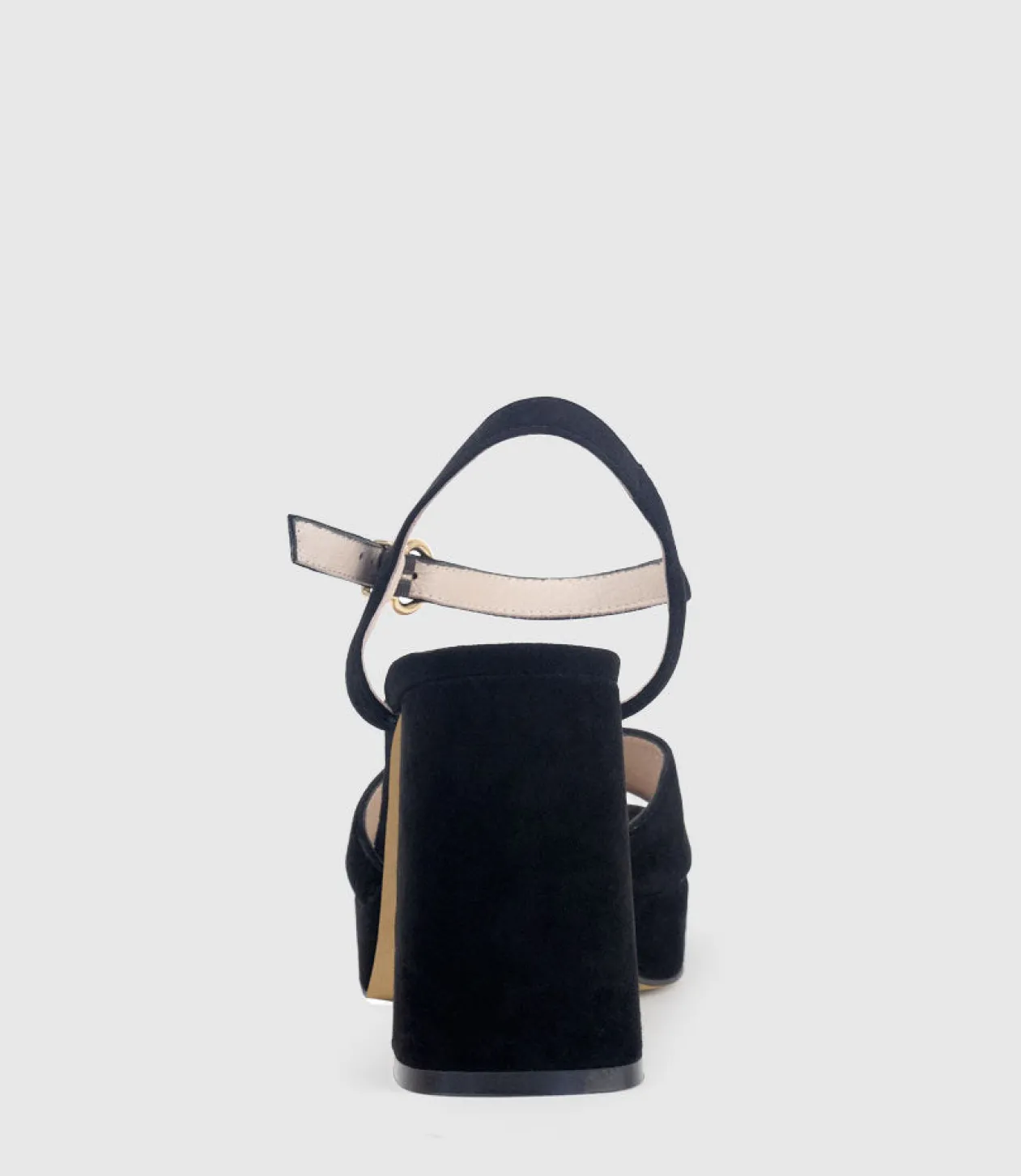 Rhiana95 V Throat Platform Sandal In Black Suede