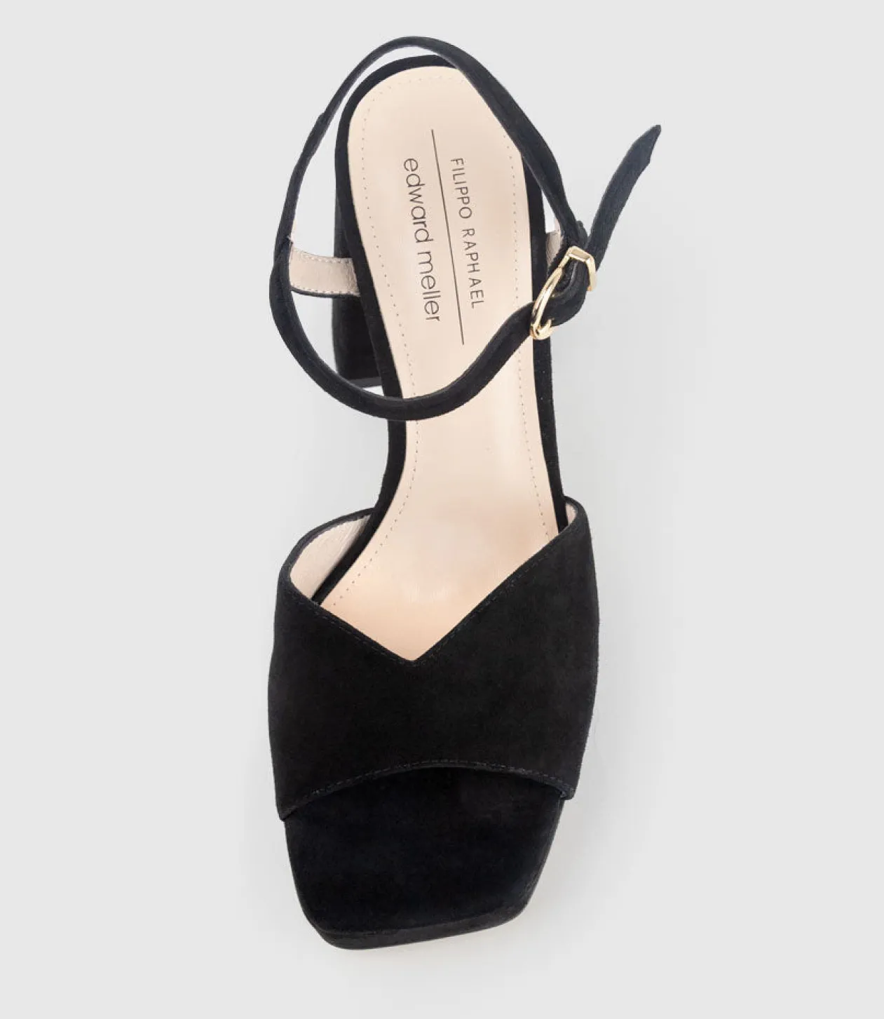 Rhiana95 V Throat Platform Sandal In Black Suede