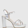 Ria100 Strappy Platform Sandal In Silver