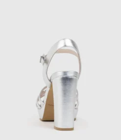 Ria100 Strappy Platform Sandal In Silver