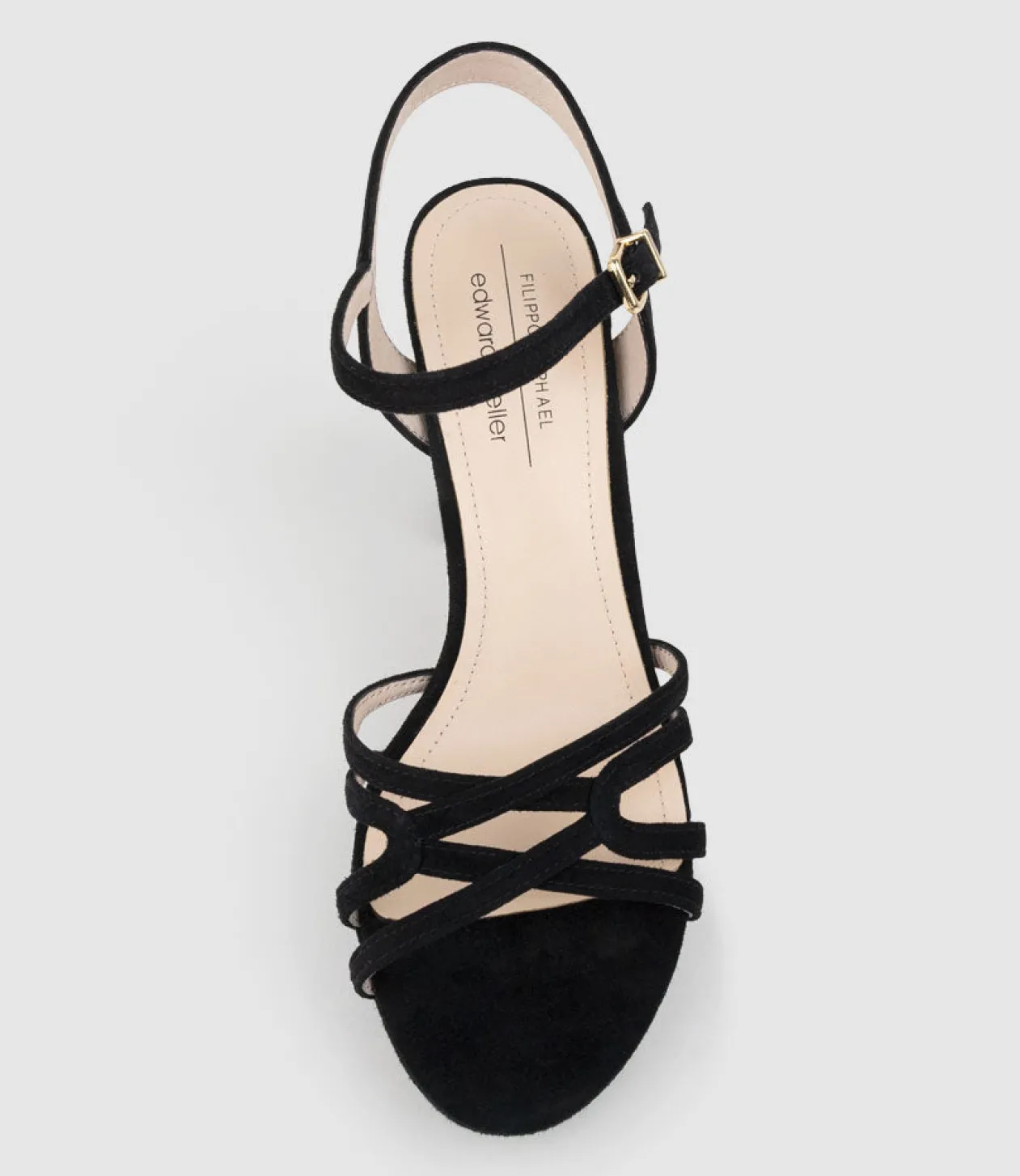 Ria100 Strappy Platform Sandal In Black Suede