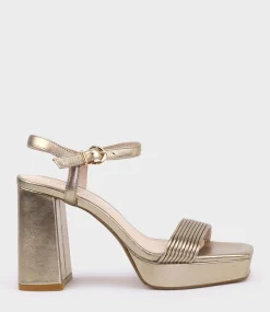 Rialto95 Banded Strap Platform Sandal In Rosegold