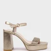 Rialto95 Banded Strap Platform Sandal In Rosegold