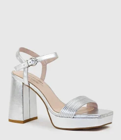Rialto95 Banded Strap Platform Sandal In Silver