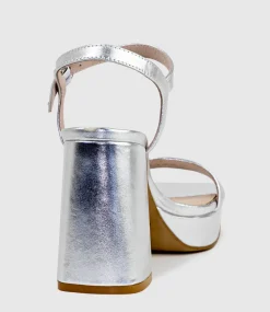 Rialto95 Banded Strap Platform Sandal In Silver