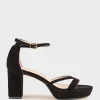 Rina80 Platform Sandal In Black Suede