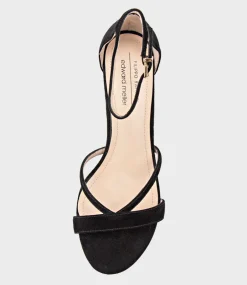 Rina80 Platform Sandal In Black Suede