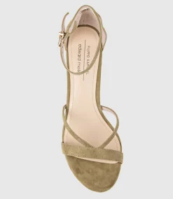 Rina80 Platform Sandal In Camel Suede