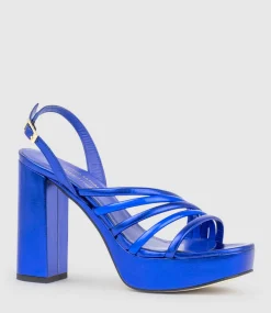 Rinwa100 Asymmetrical Platform Sandal In Blue