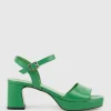 Roe65 Platform Sandal In Green
