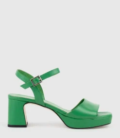 Roe65 Platform Sandal In Green