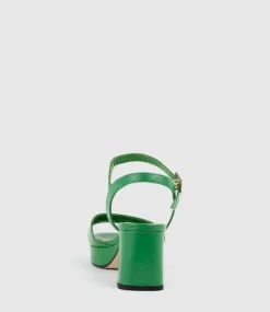 Roe65 Platform Sandal In Green
