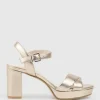 Rowan80 Asymmetrical Platform Sandal In Rosegold