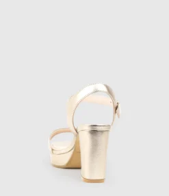 Rowan80 Asymmetrical Platform Sandal In Rosegold