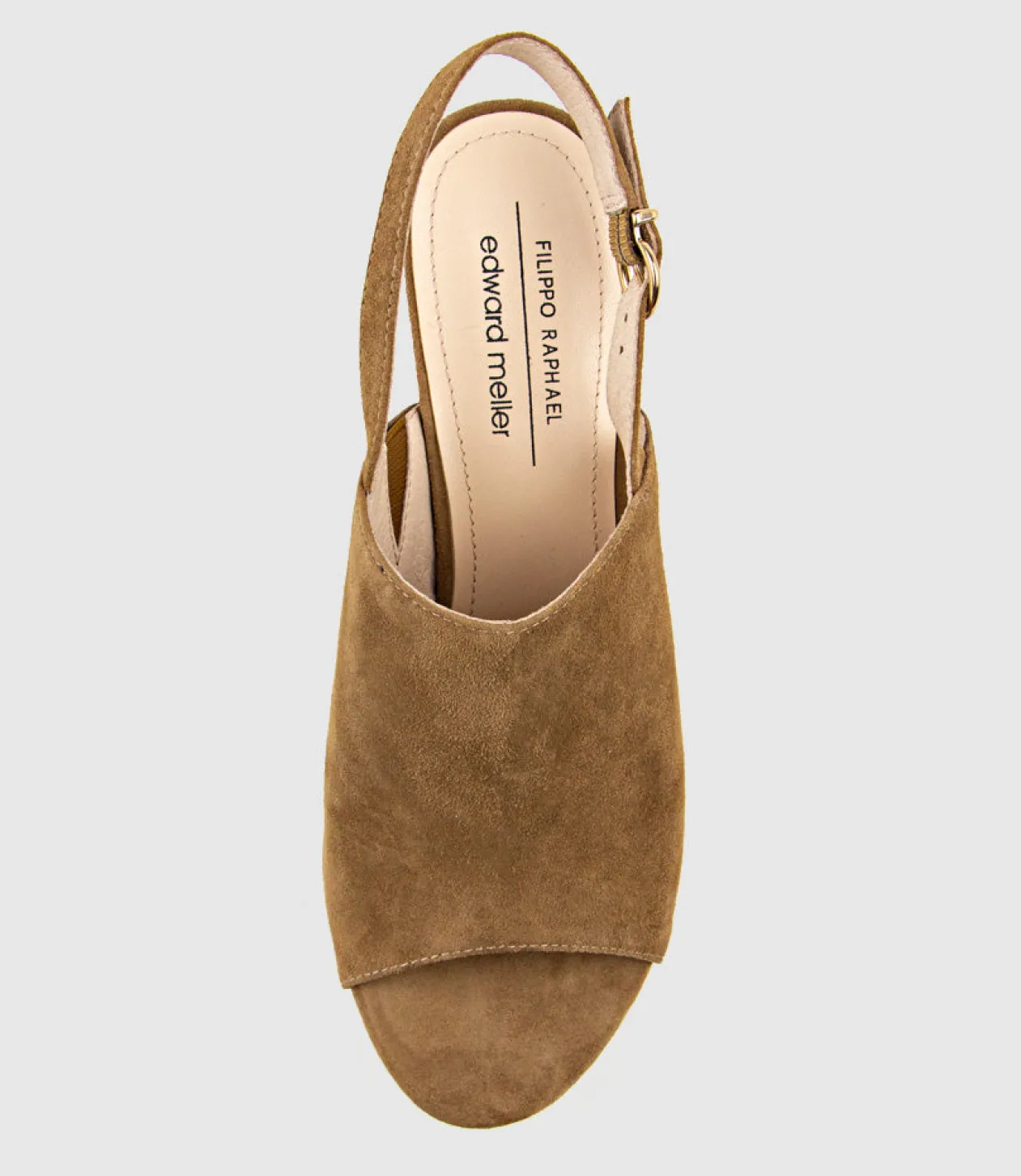 Ruler Platform Slingback Sandal In Tawny Suede