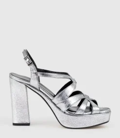 Rylla115 Caged Platform Sandal In Silver