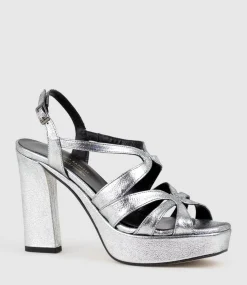 Rylla115 Caged Platform Sandal In Silver