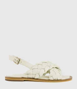 Sadira Woven Crossover Sandal In White