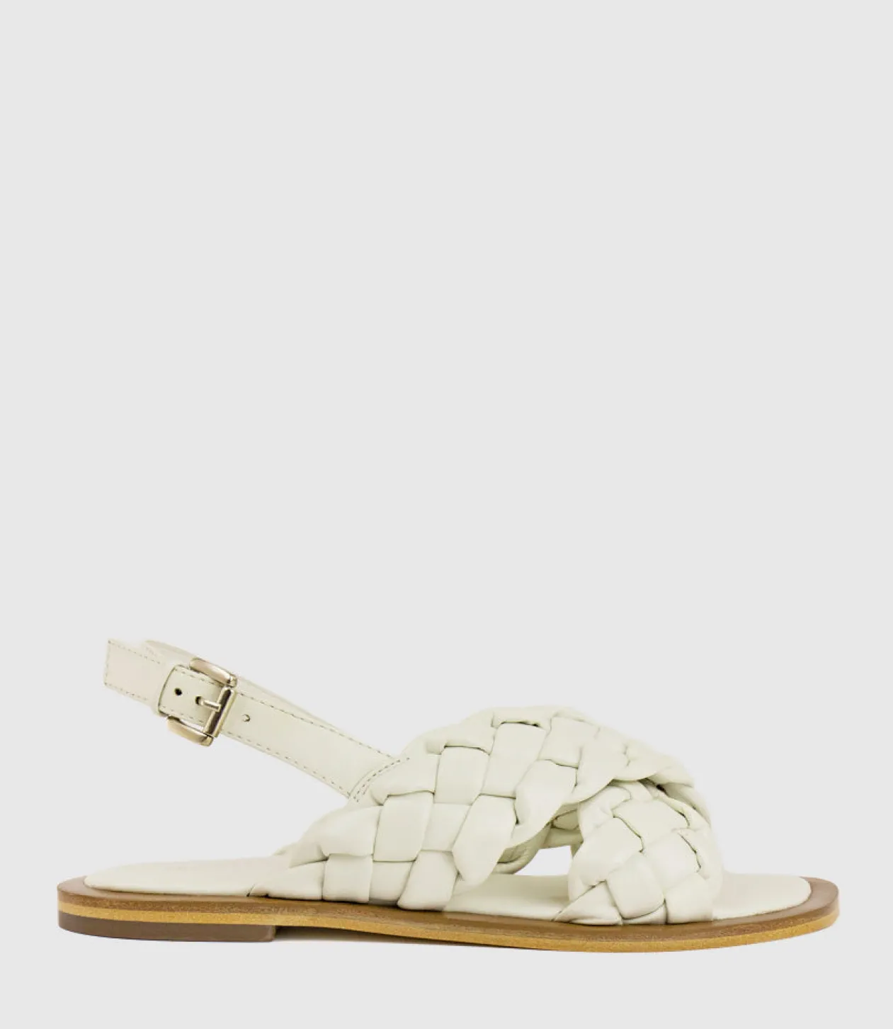 Sadira Woven Crossover Sandal In White