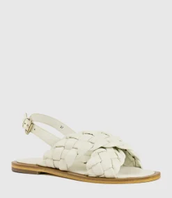 Sadira Woven Crossover Sandal In White