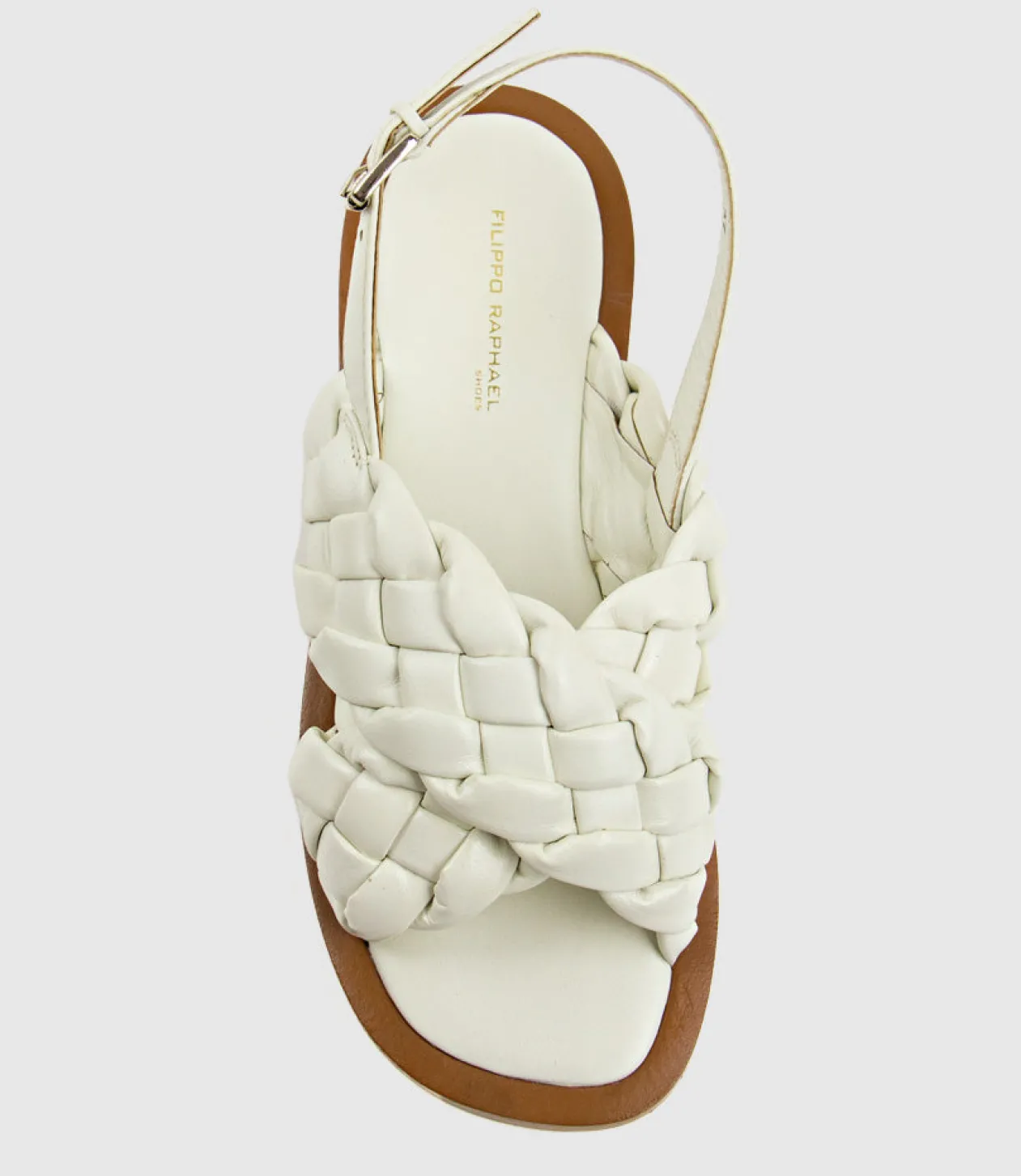 Sadira Woven Crossover Sandal In White
