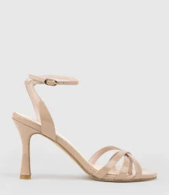 Saige85 Strappy Sandal In Nude High Shine