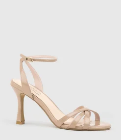 Saige85 Strappy Sandal In Nude High Shine