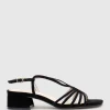 Sama35 Strappy Sandal In Black Suede