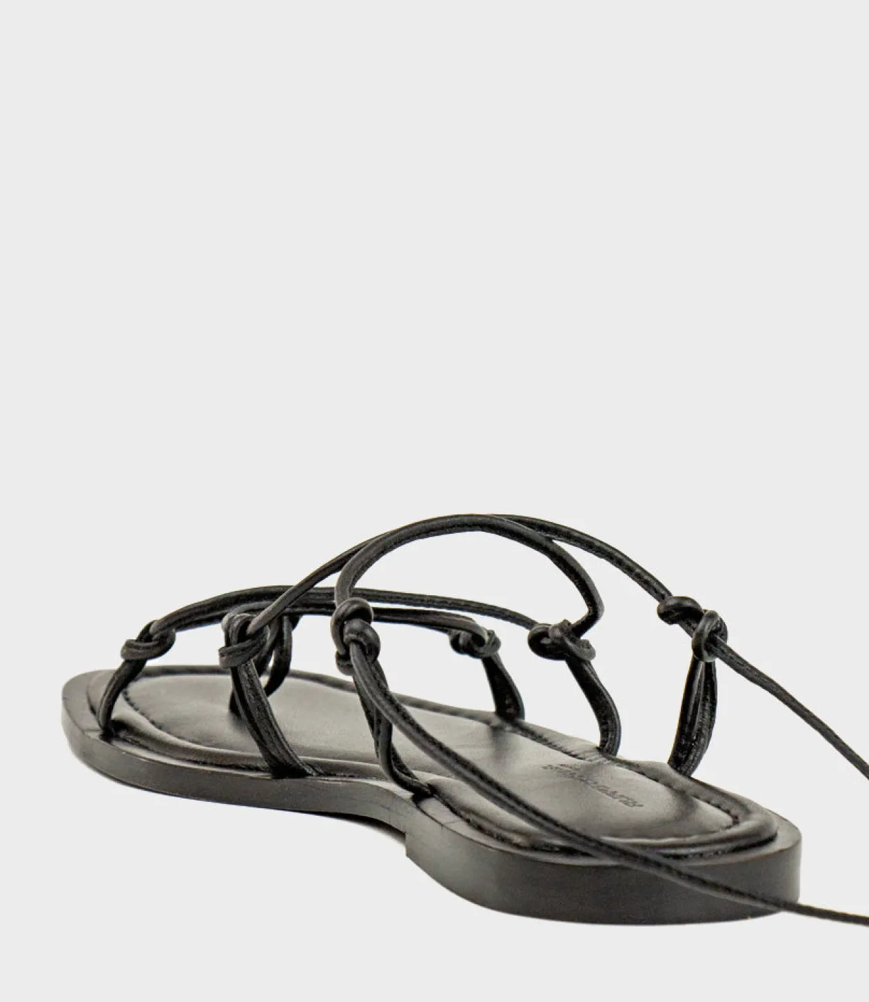 Samilla Sandal With Knotted Ankle Tie In Black