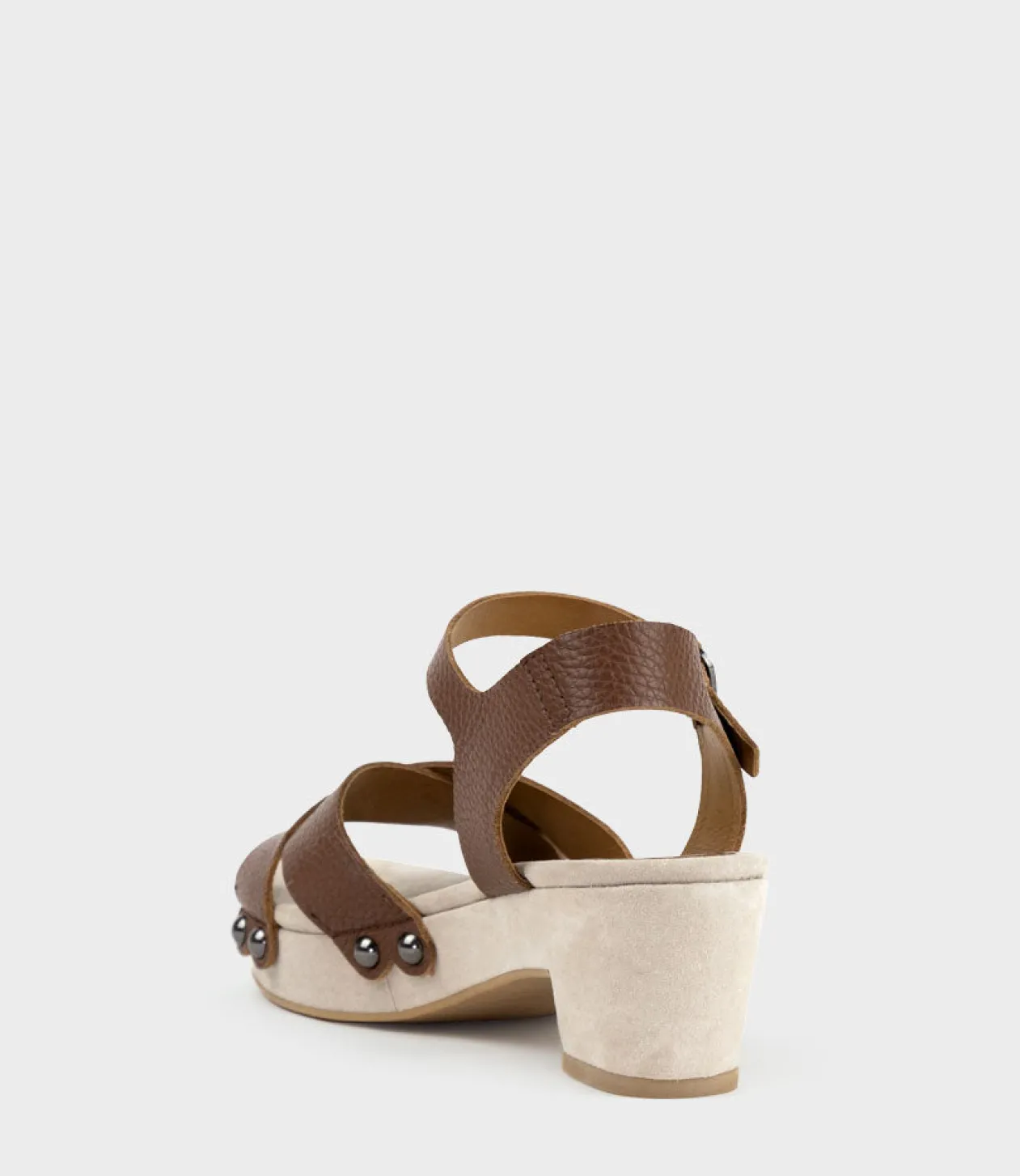 Samsa65 Studded Sandal On Unit In Tan