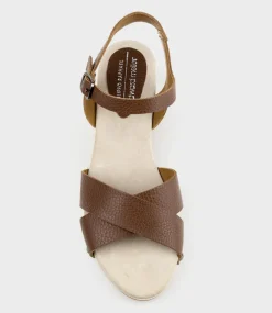 Samsa65 Studded Sandal On Unit In Tan