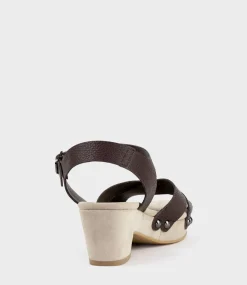 Samsa65 Studded Sandal On Unit In Brown