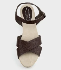 Samsa65 Studded Sandal On Unit In Brown
