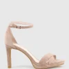 Santo90 Asymmetrical Platform Sandal In Nude Suede