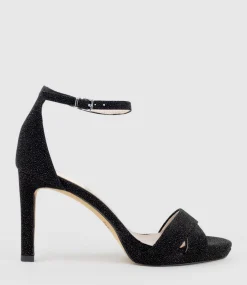Santo90 Asymmetrical Platform Sandal In Black Speckle