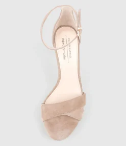 Santo90 Asymmetrical Platform Sandal In Nude Suede
