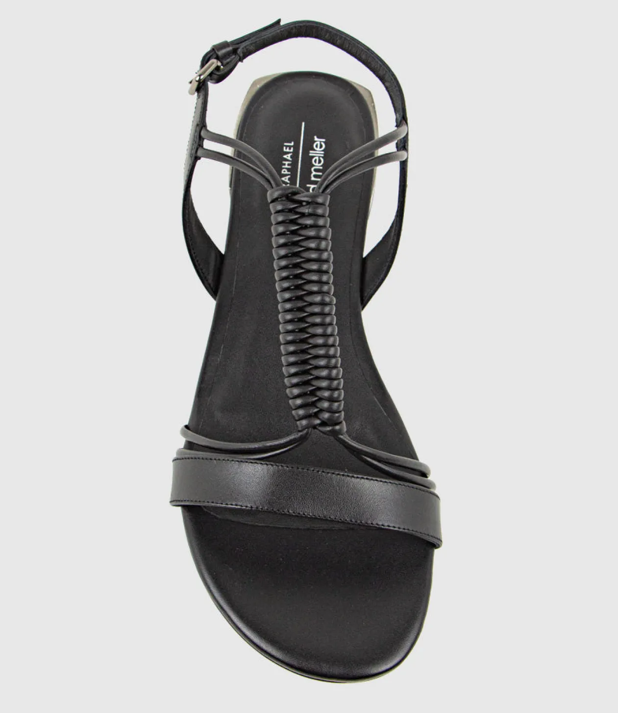 Sariel Wave Flat Sandal In Black