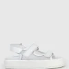 Saskia Mesh Footbed Sandal In White