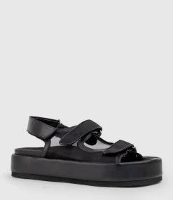 Saskia Mesh Footbed Sandal In Black